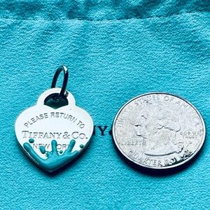 Return To Tiffany & Co Blue Splash Charm, Medium, Silver